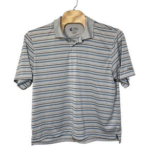 Izod Golf Polo Shirt Men XXL‎ Gray Stripped Xtreme Function Cool FX Performance